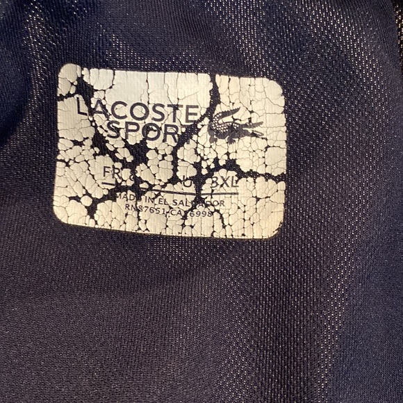 Mens Lacoste Sport Ultra Dry breathable short sleeve polo performance shirt blue - Picture 9 of 11